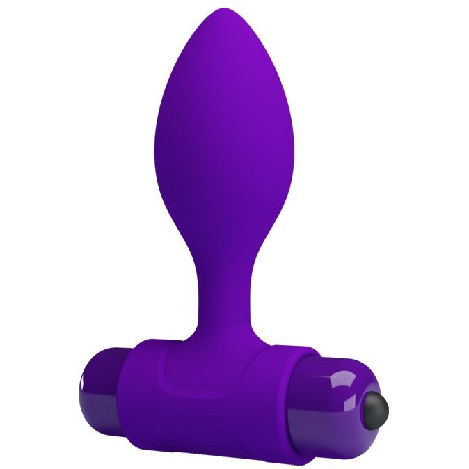 Пробка с вибрацией "Pretty Love Vibra Butt Plug" мини, фиолетовая 